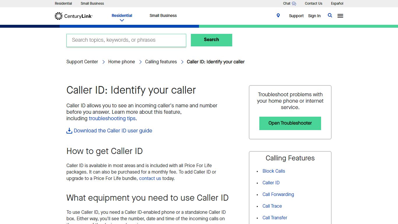 Caller ID: Identify Your Caller | CenturyLink