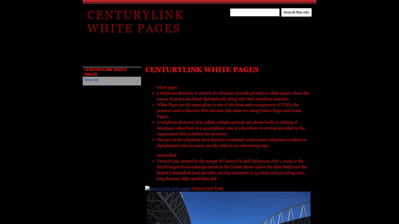CENTURYLINK WHITE PAGES - Google
